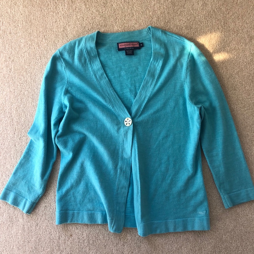 Vineyard Vines light blue cardigan